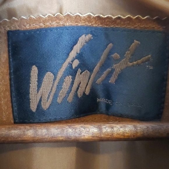Vintage 80s Winlit Genuine Suede Leather Patchwork Coat - Picture 5 of 9
